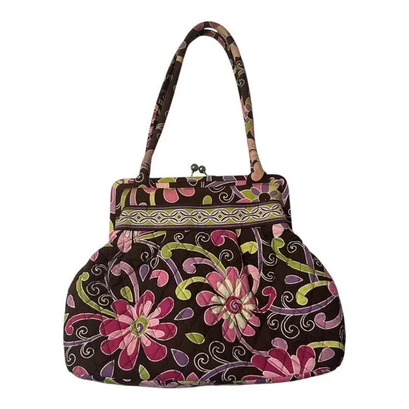 Vera Bradley Floral Bag With Clasp - Picture 2 of 16